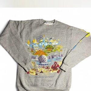 Gray Disneyworld crewneck sweatshirt